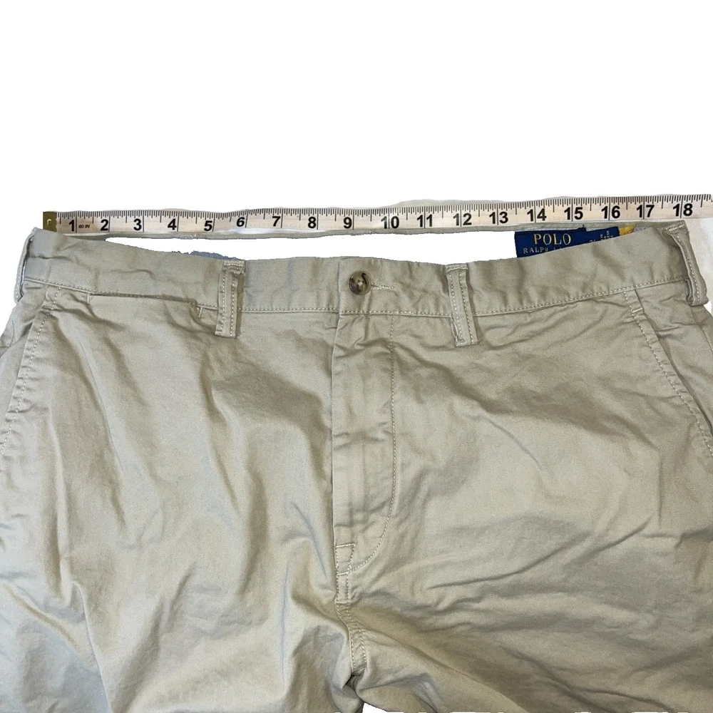 Polo Ralph Lauren Stretch Classic Fit Khaki Shorts 36 Chino Stretch Cotton Blend - Picture 3 of 8